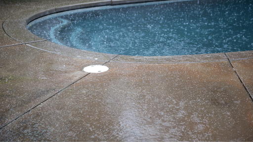 Pool concrete surface. 